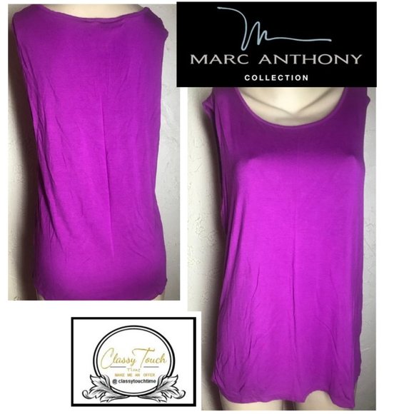 Anthony Originals Purple Tunic Knit Top Size L - Picture 1 of 7